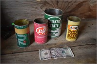 4 vintage cans