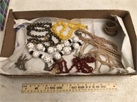 Flat of Vintage Jewelry - Necklaces