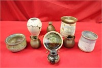 Pottery Bowls, Vases, Plate, Mini Pitchers