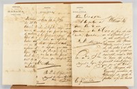 2 Marriage Certificates & 3 Slavery Manuscripts