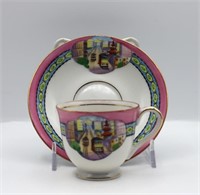Silver China Occupied Japan Porcelain City Scene
