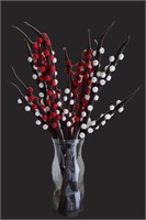 Handcrafted Felt Berry Twigs in Vase