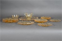 Vintage Yellow Jubilee Depression Glass Dinnerware