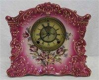 Porcelain 12" mantel clock