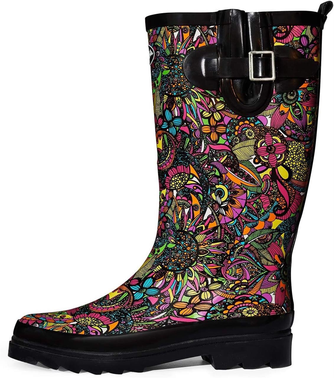 Women Rain Boots with Non-slip Sole  Size 9