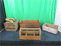 Egg crate & wood boxes