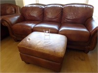 Lane Bristow Whisky Leather Sofa, F. Rest
