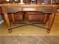 Wood/Stone Top/ Metal Sofa Table