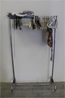 Metal Clothes Rack/Hanger w/ Contents