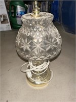 SMALL GLASS ELECTRIC TABLE LAMP