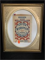 FRAMED UNION WORKMAN CHEWING TOBACCO PKG -