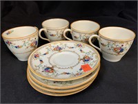 4 ROYAL DOULTON THE BURLINGTON DEMITASSE CUPS &