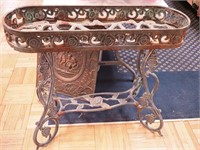 Contemporary iron decorative plants stand, 35"