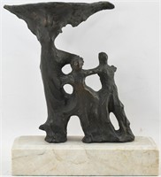 1968 Evangelos Moustakas Figural Bronze Sculpture