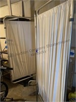 Folding, rolling room divider for privacy and an
