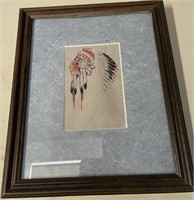 11.5x9.5in Native Chief Art