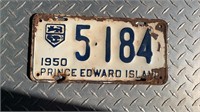1950 PRINCE EDWARD ISLAND LICENCE PLATE