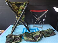 Vintage folding camp stools