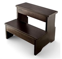 Wooden Two Step Stool - Heavy Duty 2 Step
