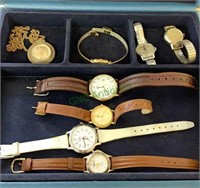 Box lot with 8 wrist watches including a Girl