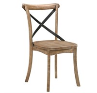 QTY 2 New Kendric Rustic Oak Side/Dining Chair