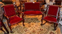 Two chairs and a settee - sumptuous! 3 pcs