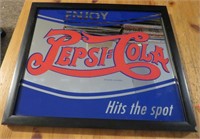 Pepsi Cola Mirror Sign Size 15" x 13" Vintage