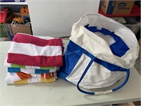 5 Beach Towels and Oversized Carry Bag