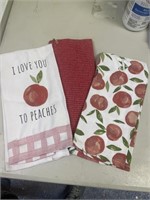 Three-piece peaches, hand towel set