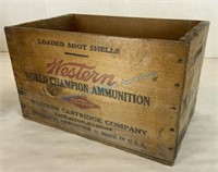 Western  12 gauge wooden ammo box