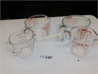 Pyrex Measuring Cups lot of 4