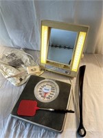 70'S Survival Kit. Mirror, Scale, Flyswatter.