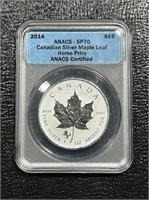 2014 Canada Maple Reverse "Horse Privy" ANACS SP70