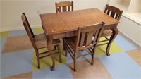 Solid wood table and 4 chairs