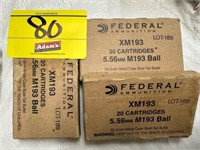 FEDERAL AMMO, 5.56MM, M193 BALL, 56 GRAIN BULLETS