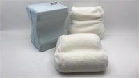 3 Soft Comfort Pillows 2 Brookstone Travel & 1