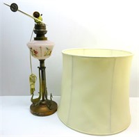 Antique Pink Glass Lamp needs Repair