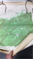 Lot of rolled topographical maps
