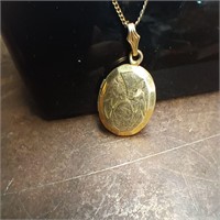 Gold Toned Locket & Chain