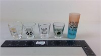 Lot of 5 Shot Glasses