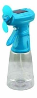 Solar Spray Bottle Misting Fan ~ Color Blue