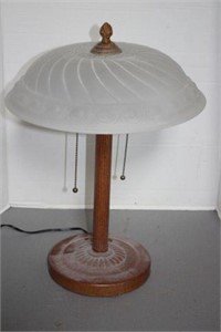 FROSTED GLASS SHADE DESK LAMP
