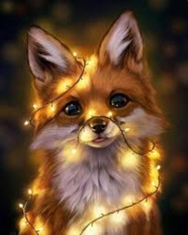 NEW! Diamond Painting Kits for Adults, 5D DIY Fox