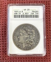 1891 O MORGAN VAM VARIETY COIN