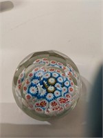 Milliefore Multifaceted Glass Paperweight U15B
