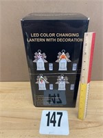 LED COLOR CHANGING LANTERN W/ DECORATION