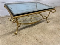 Ornate Metal Gilded Coffee Table
