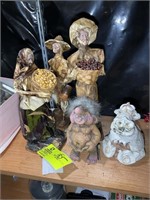GROUP OF SMALL FIGURINES INCLUDING NY FORM TROLL M