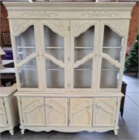 FRENCH PROVINCIAL 2 PC CHINA CABINET
