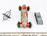 7-1/2" Metal Race Car, Tootsie Toy